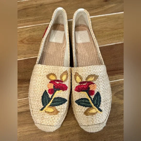 Tory Burch Raffia Flat Espadrilles 9.5 - Picture 1 of 8
